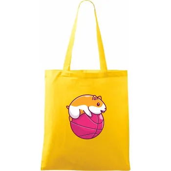 Křeček basketbalista - Taška bavlněná - 42 x 38 cm ( Žlutá )