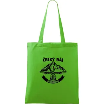 Nákupní taška Český ráj křížem krážem - Taška bavlněná - 42 x 38 cm ( Apple Green )