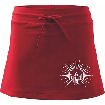 Dámská sukně Ježíš a svatozář - Sportovní sukně - two in one - S ( Červená )