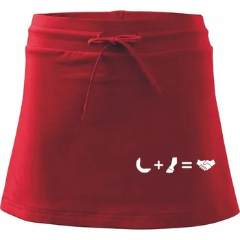Dámská sukně Jelito kopyto platí to - Sportovní sukně - two in one - S ( Červená )
