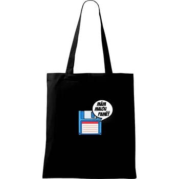 Nákupní taška Mám malou paměť - Taška bavlněná - 42 x 38 cm ( Černá )