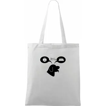 Best things - pes - Taška bavlněná - 42 x 38 cm ( Bílá )