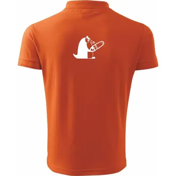 Pánská košile Borec s pilou - Polokošile pánská Pique Polo 203 - 3XL ( Oranžová )