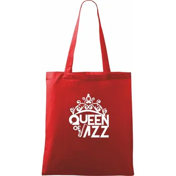 Nákupní taška Queen of Jazz - Taška bavlněná - 42 x 38 cm ( Červená )