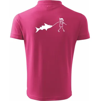 Pánská košile Velký rybář - Polokošile pánská Pique Polo 203 - 4XL ( Purpurová )