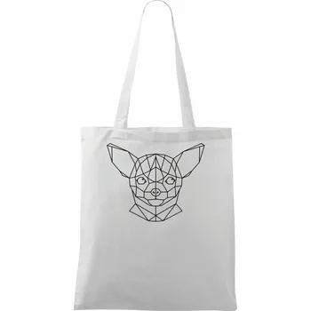 Čivava - Geometrie - složitá - Taška bavlněná - 42 x 38 cm ( Bílá )