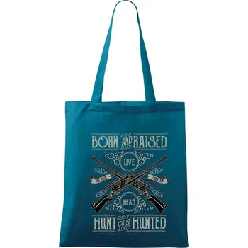 Hunt Or Be Hunted zbraně - Taška bavlněná - 42 x 38 cm ( Petrolejová )