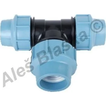 Vodovodní potrubí DONSEN | PE (PP-S) spojka T-kus zvětšený střed.výstup na polyetylénové trubky (polyš) (svěrný plastový) - 32x40x32 PE4713