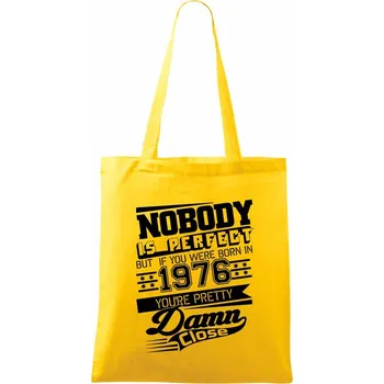 Nobody is perfect - 1976 - Taška bavlněná - 42 x 38 cm ( Žlutá )