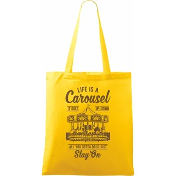 Nákupní taška Carousel - Taška bavlněná - 42 x 38 cm ( Žlutá )