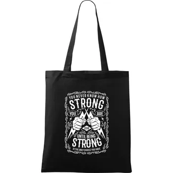 Nákupní taška Strong - Taška bavlněná - 42 x 38 cm ( Černá )
