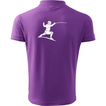 Pánská košile Šermíř postava - Polokošile pánská Pique Polo 203 - 4XL ( Fialová )