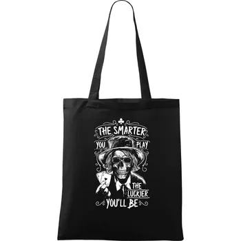 Lucky poker player - Taška bavlněná - 42 x 38 cm ( Černá )
