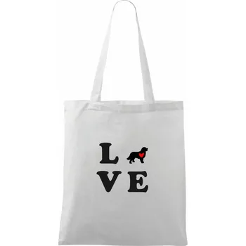 Bernský salašnický pes love - Taška bavlněná - 42 x 38 cm ( Bílá )