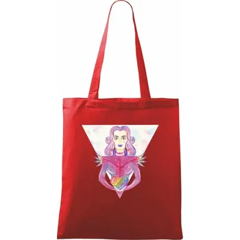 Nákupní taška Pride múza - Taška bavlněná - 42 x 38 cm ( Červená )
