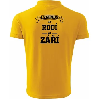 Pánská košile Legendy se rodí v září - Polokošile pánská Pique Polo 203 - XL ( Žlutá )