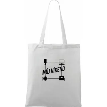 Můj víkend PC - Taška bavlněná - 42 x 38 cm ( Bílá )