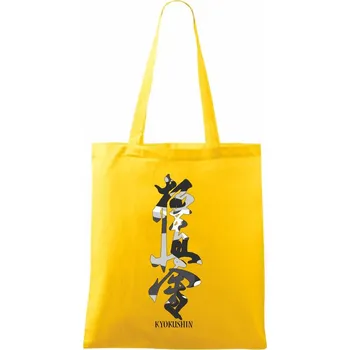 Kyokushin maskáčový nápis - Taška bavlněná - 42 x 38 cm ( Žlutá )