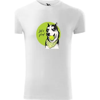 Pánské tričko Husky - lets play - Viper FIT - Pánské zůžené tričko - S ( Bílá )