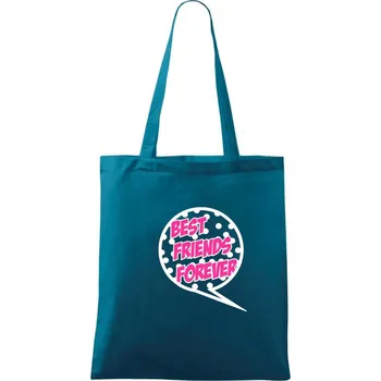 Nákupní taška Best friends bublina - Taška bavlněná - 42 x 38 cm ( Petrolejová )