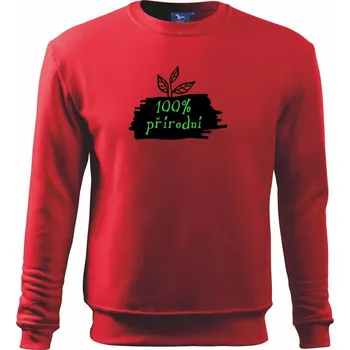 Chlapecké tričko 100% přírodní dítě - Mikina Essential dětská - 146 cm/10 let ( Červená )