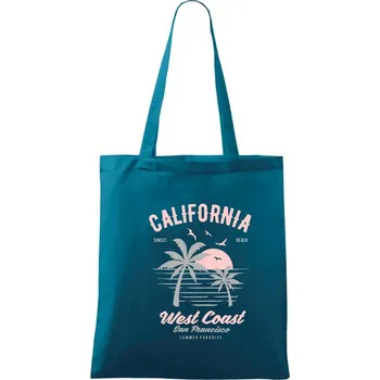 California West Coast - Taška bavlněná - 42 x 38 cm ( Petrolejová )