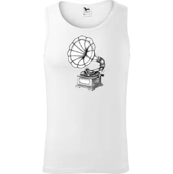 Gramofon kresba - Tílko pánské Core - M ( Bílá )