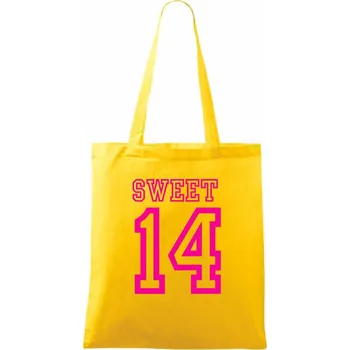Sweet 14 - Taška bavlněná - 42 x 38 cm ( Žlutá )