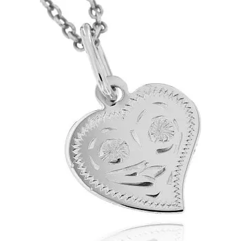 Přívěsek Zlatnictví U Kostela Zlatý přívěsek srdce s ozdobnou rytinou 705b 584110274