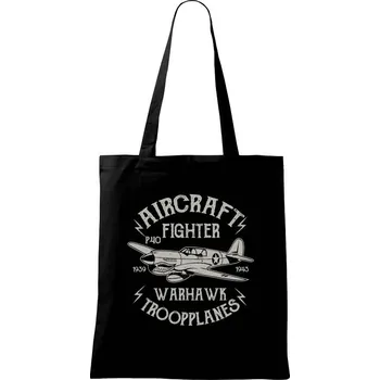 Nákupní taška Warhawk - Taška bavlněná - 42 x 38 cm ( Černá )