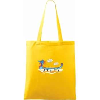 Nákupní taška Dračí loď plameny - Taška bavlněná - 42 x 38 cm ( Žlutá )