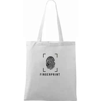Badminton Fingerprint - Taška bavlněná - 42 x 38 cm ( Bílá )