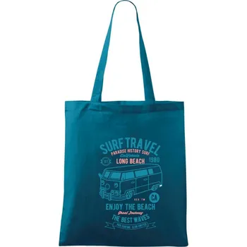 Nákupní taška Surf Travel - Taška bavlněná - 42 x 38 cm ( Petrolejová )