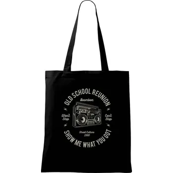 Nákupní taška Boombox - Taška bavlněná - 42 x 38 cm ( Černá )