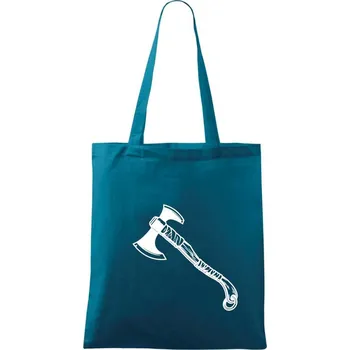 Viking sekera - Taška bavlněná - 42 x 38 cm ( Petrolejová )