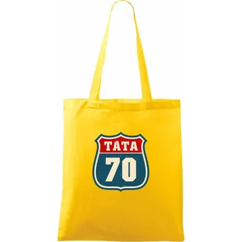 Táta 70 - Taška bavlněná - 42 x 38 cm ( Žlutá )