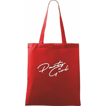 Nákupní taška Party Girl - Taška bavlněná - 42 x 38 cm ( Červená )