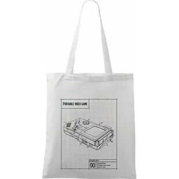 Nákres kapesní videohra - Taška bavlněná - 42 x 38 cm ( Bílá )