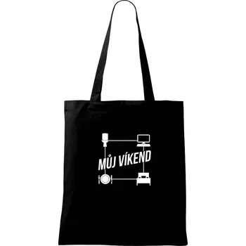 Nákupní taška Můj víkend PC - Taška bavlněná - 42 x 38 cm ( Černá )