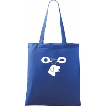 Nákupní taška Best things - pes - Taška bavlněná - 42 x 38 cm ( Královská modrá )