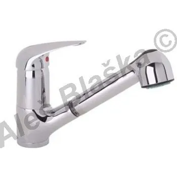 Vodovodní baterie ELBA GJ.2808 páková stojánková dřezová s výsuvnou sprchou (vodovodní baterie s vytahovací sprškou) - chrom GJ.2808