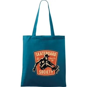 Skateboard Society - Taška bavlněná - 42 x 38 cm ( Petrolejová )
