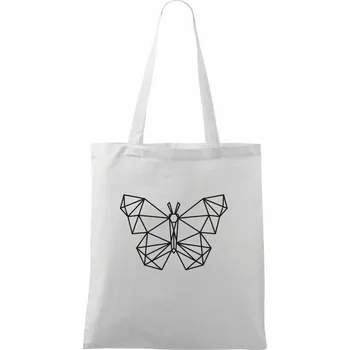 Geometrie - motýl - Taška bavlněná - 42 x 38 cm ( Bílá )