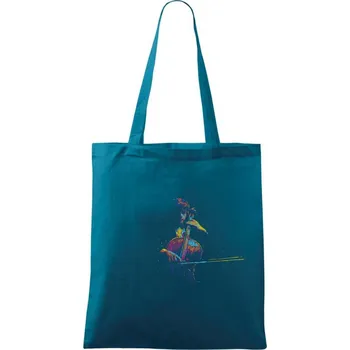 Violončelo splash - Taška bavlněná - 42 x 38 cm ( Petrolejová )