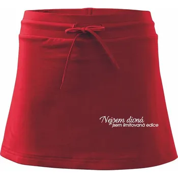 Dámská sukně Nejsem divná, jsem limitovaná edice - Sportovní sukně - two in one - M ( Červená )