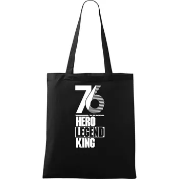 Hero, Legend, King x Queen 1976 - Taška bavlněná - 42 x 38 cm ( Černá )