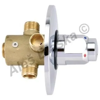 Vodovodní baterie Rubinetteria MCM International - Itálie | MCM 9085 vestavná směšovací samouzavírací baterie - časová ,tlačná, tlačítková - CHROM MCM.9085