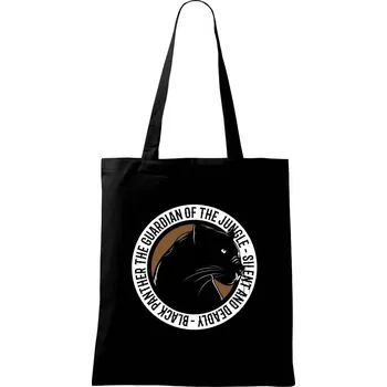 Nákupní taška Panther round - Taška bavlněná - 42 x 38 cm ( Černá )