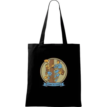 Born to Climb mladí - Taška bavlněná - 42 x 38 cm ( Černá )