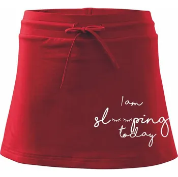 Dámská sukně I am sleeping today - Sportovní sukně - two in one - XS ( Červená )
